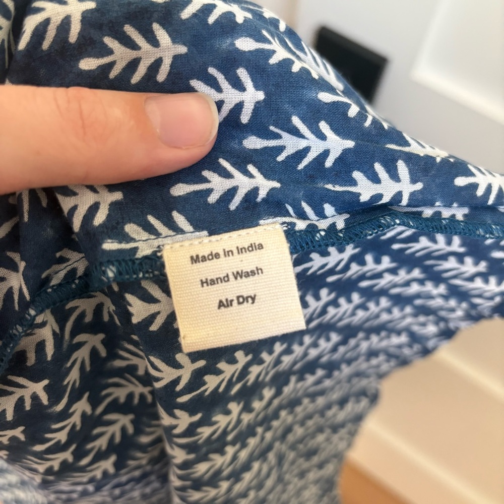 NWT SZ Blockprints Winslow Dress in Indigo Patti - Picture 6 of 11